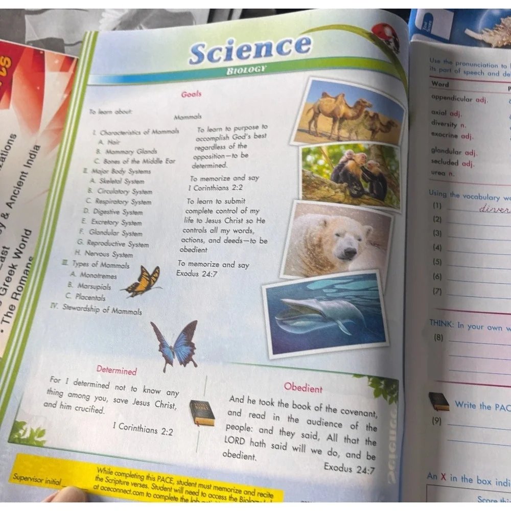 ACE Science 1098  homeschooling workbook